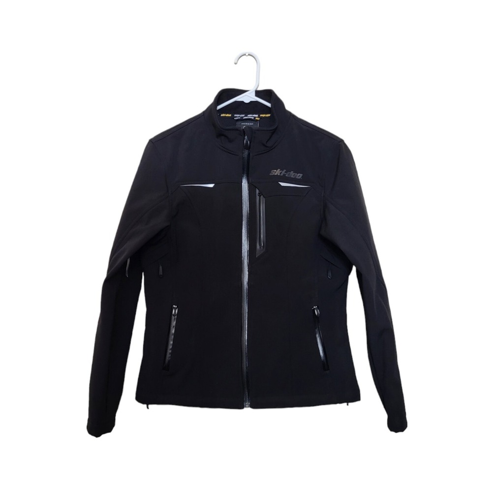 SKI-DOO Women's Black Fitted Windproof Soft Shell Jacket Coat Size Petite Small